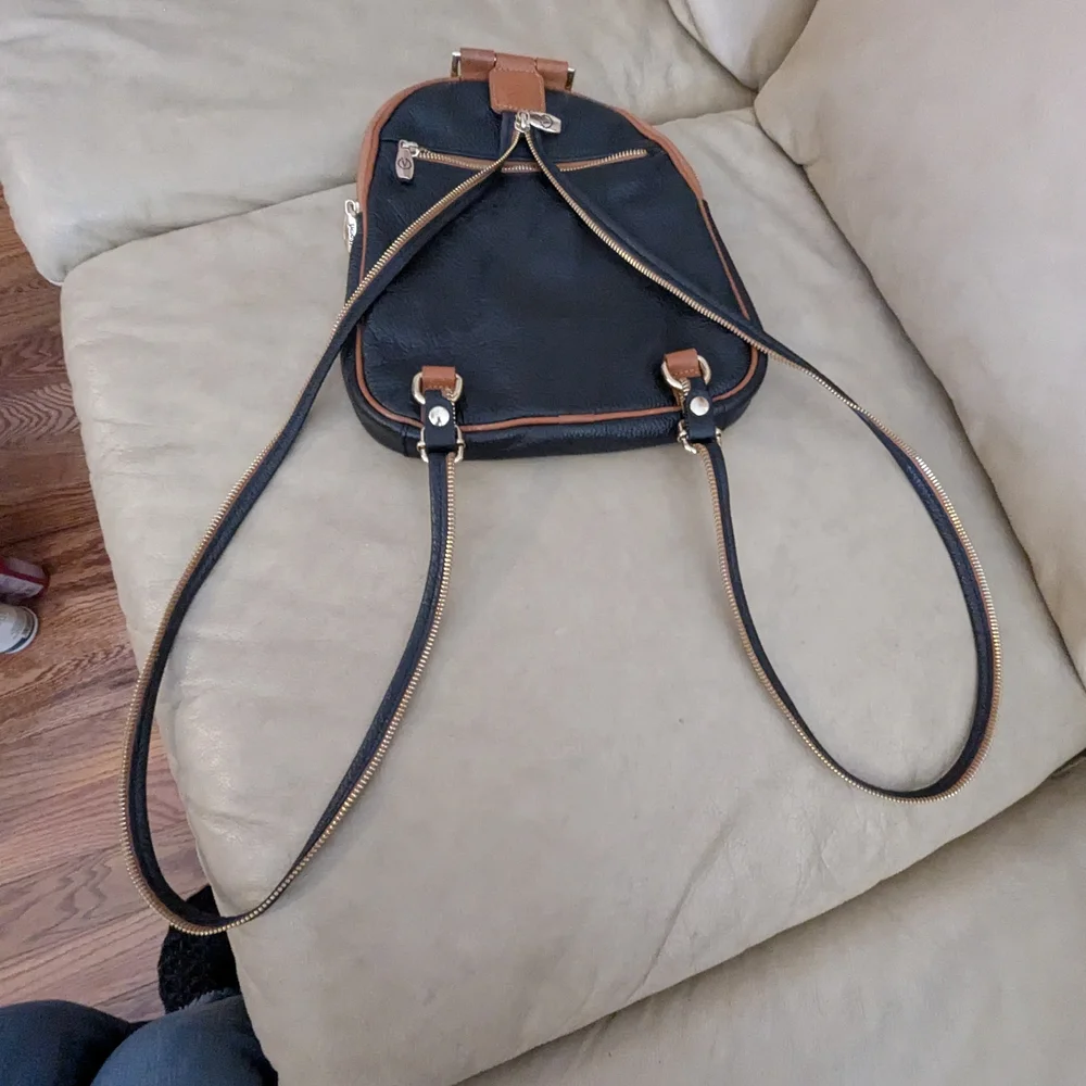 Valentina Black and Brown Backpack - Picture 6 of 12